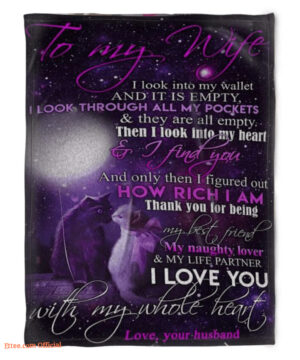 blanket for wife anniversary valentine then i look into my heart i find you - Super King - Ettee