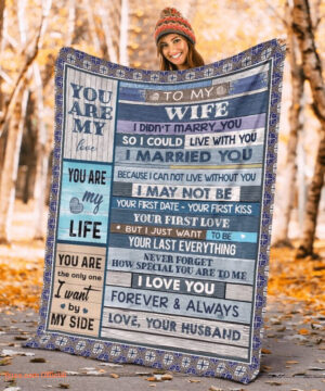 blanket for wife on valentine day i married you because i can not live without you - Super King - Ettee