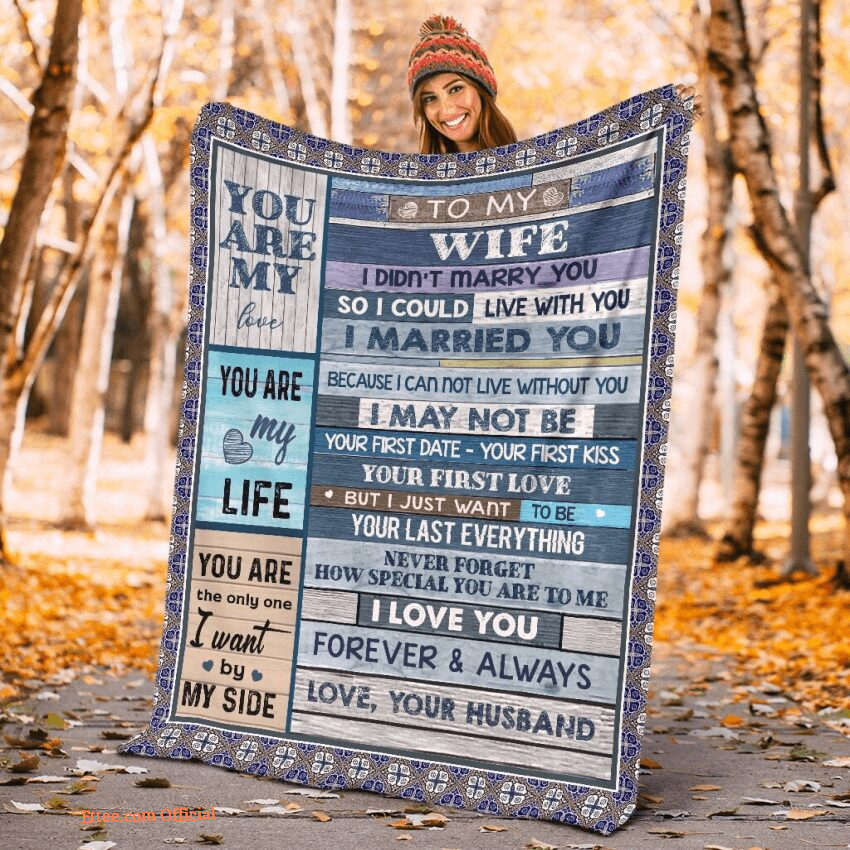 blanket for wife valentine day you are my life hand in hand cross dove - Ettee - blanket