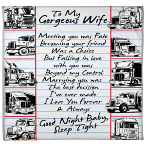 blanket for wife on valentine day truckers wife - Super King - Ettee