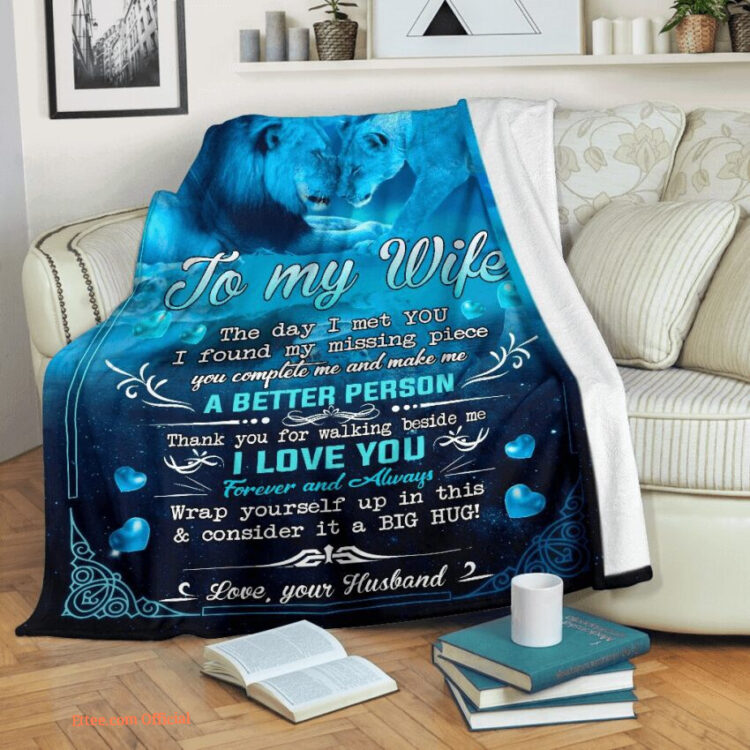 blankets to my wife valentine day gift for wife the day i met you - Super King - Ettee
