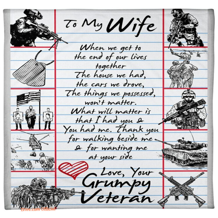blankets to my wife valentine day gifts for my wife veteran - Super King - Ettee