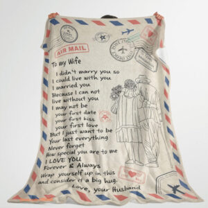 blanket for wifes valentine day consider it a big hug air mail - Super King - Ettee