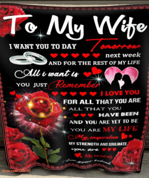 blanket for wifes valentine i want you today tomorrow next weekfor the rest of my life - Super King - Ettee