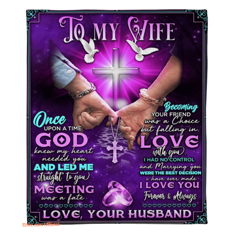 blanket for wife hand in hand cross - Super King - Ettee