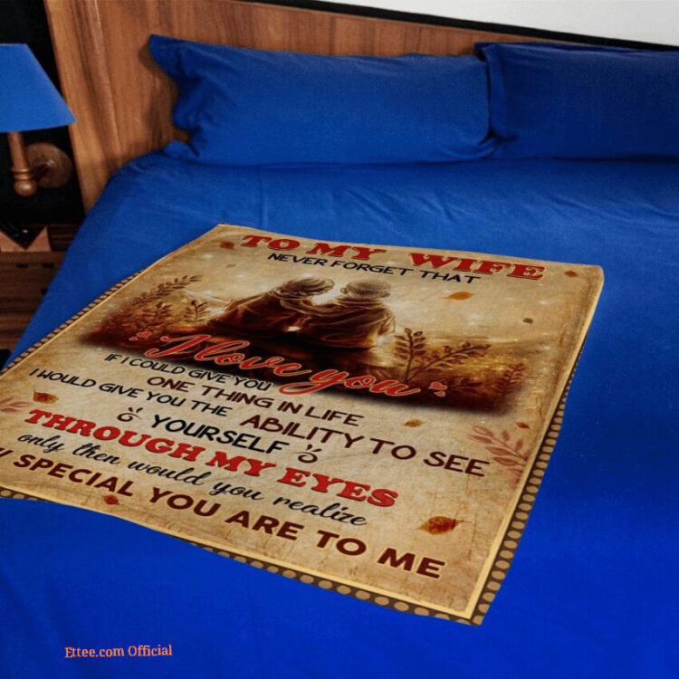 blanket for wife on valentine day husband to wife if i could give u old couple - Super King - Ettee