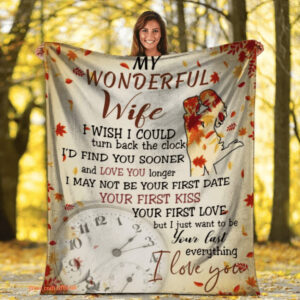 blanket to my wonderful wife i just want to be your last everything - Super King - Ettee