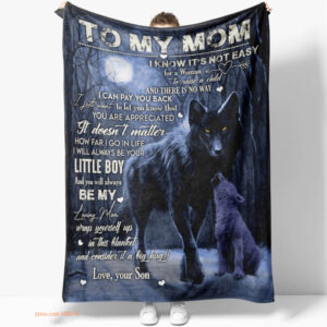 Mother Quilt Blanket Loving Mom Wrap Yourself Up In This. Foldable And Compact - Ettee - blanket