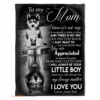 To My Mom I Will Always Be Your Little Boy Wolf And Shadow In Water Quilt Blanket - Super King - Ettee