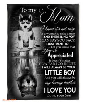 To My Mom I Will Always Be Your Little Boy Wolf And Shadow In Water Quilt Blanket - Super King - Ettee