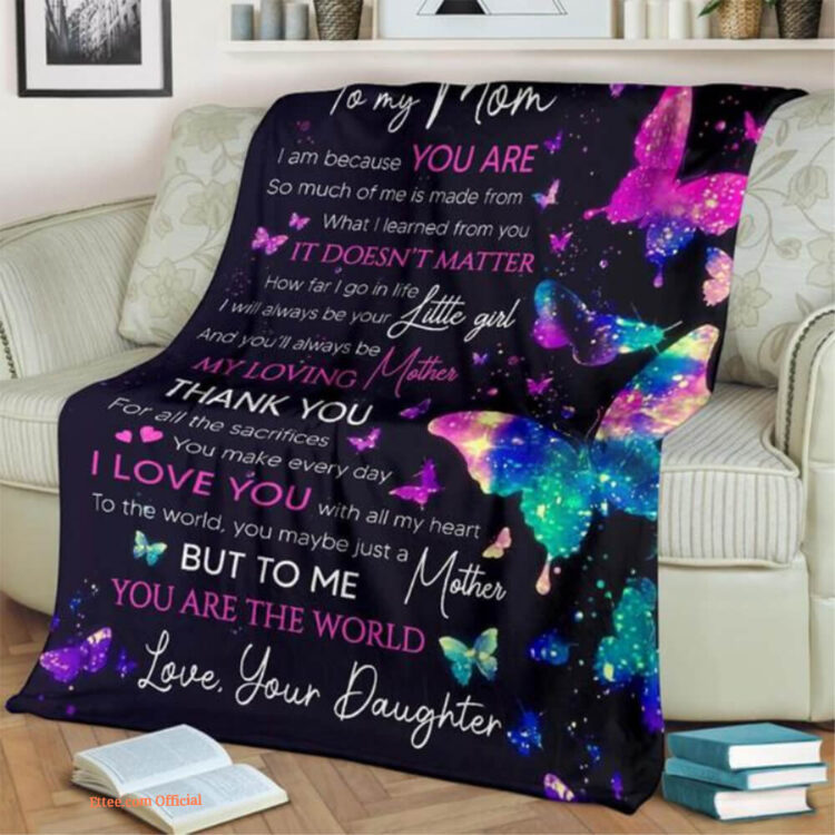 To My Mom Thank You For All Sacrifices Quilt Blanket Animal Gift - Super King - Ettee