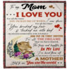 I Love Mom Quilt Blanket. Lightweight And Smooth Comfort - Super King - Ettee