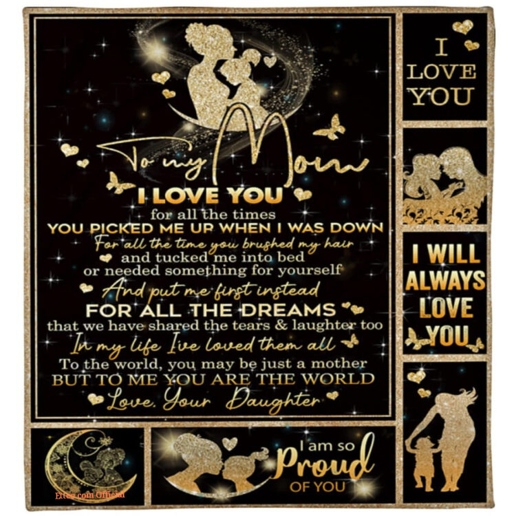 I Love You For All The Times Quilt Blanket Mothers Day Gift From Daughter - Super King - Ettee