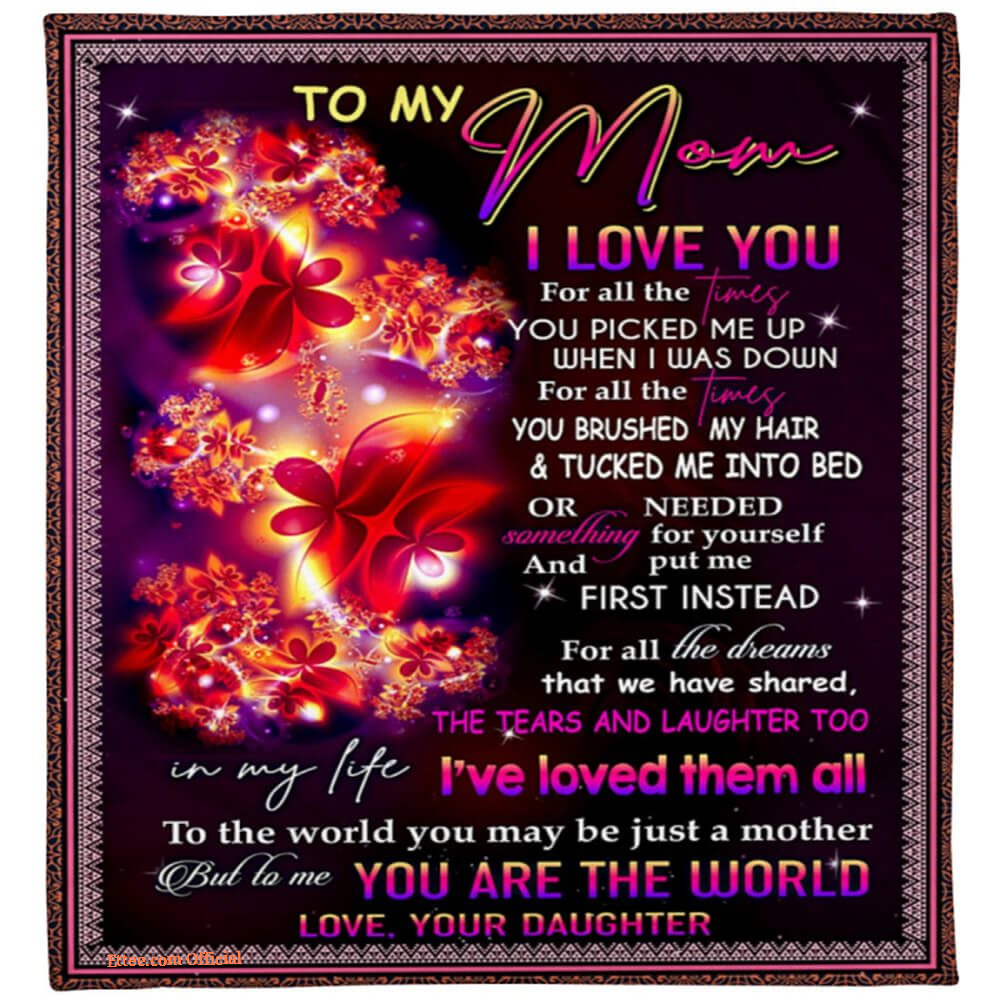 I Love You For All The Times Quilt Blanket Mothers Day Gift From Daughter - Ettee - Daughter