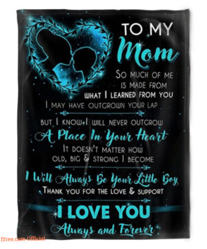 To My Mom I Love You Always And Forever Maternal Love Mama Kiss Quilt Blanket - Super King - Ettee