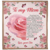 To My Mom I Love You With All My Heart Rose Butterfly Quilt Blanket - Super King - Ettee