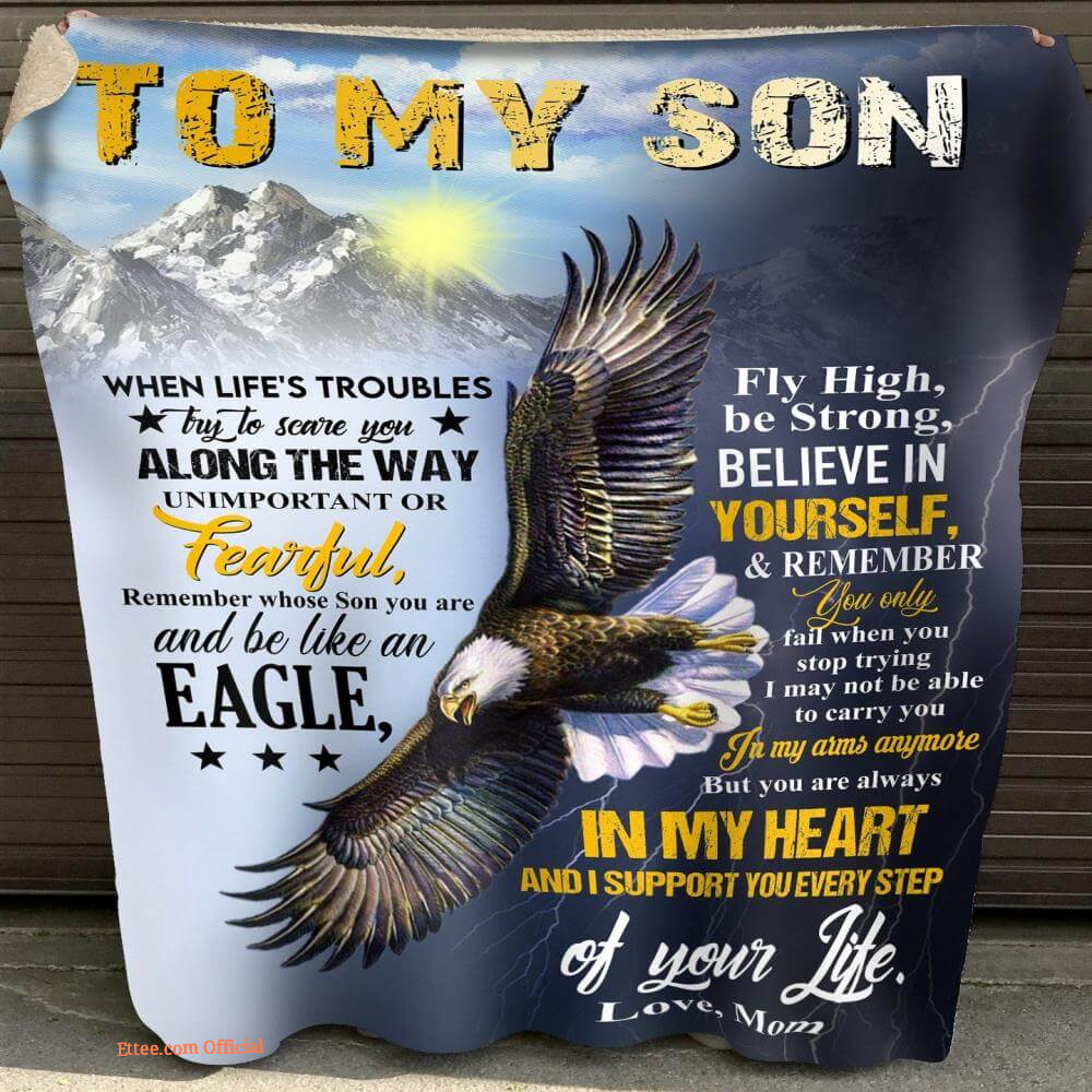 you are my son fleece blanket lovely gift for son from mom - Ettee - cozy blanket