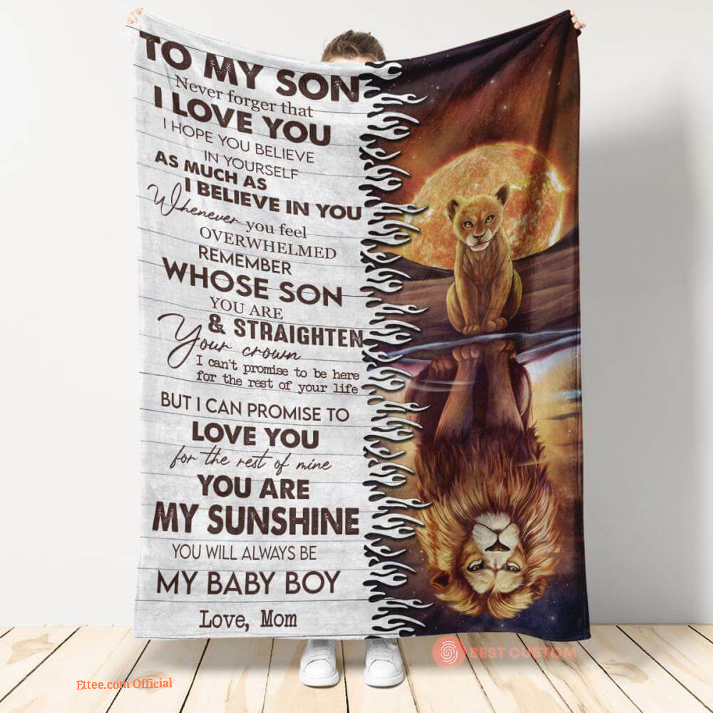 gift for son blanket from mom to my son never feel that you are alone - Ettee - blanket