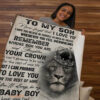 gift for son blanket lion king to my son never forget i love you - Super King - Ettee