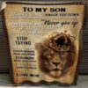 gift for son blanket lion alway remember you are braver than you think - Super King - Ettee