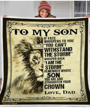 gift for son blanket lion to my son if fate whispers to you - Super King - Ettee