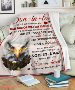 gift for son blanket to my dear son in law eagle blanket - Super King - Ettee