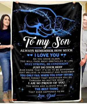 gift for son blanket to my son always remember how much i love you - Super King - Ettee