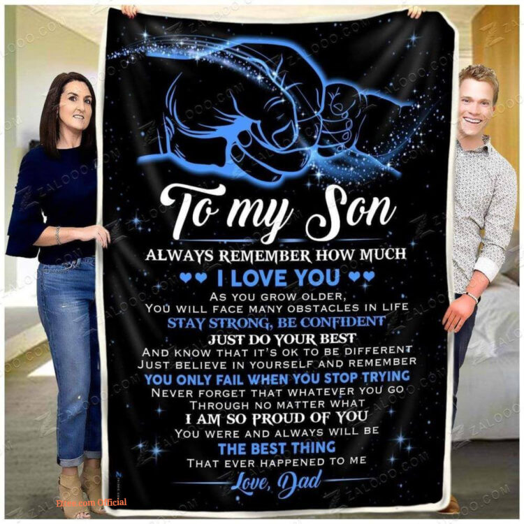 gift for son blanket to my son always remember how much i love you - Super King - Ettee