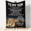 gift for son blanket to my son be brave lion mom live preview - Super King - Ettee