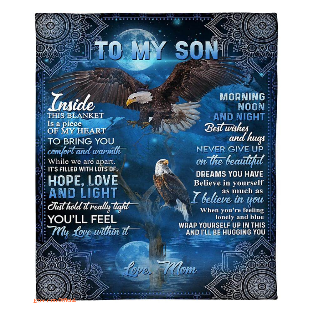 to my son fleece blanket never forget that i love you - Ettee - Fleece-Blanket