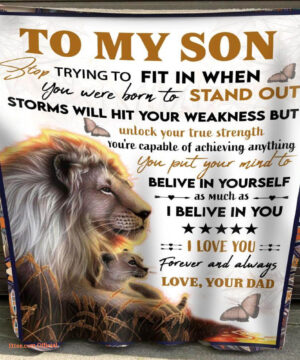 gift for son blanket to my son i love you forever and always lion - Super King - Ettee