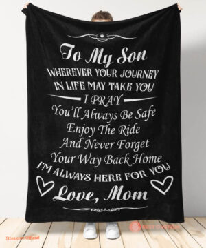 gift for son blanket to my son im always here for you love from mom - Super King - Ettee