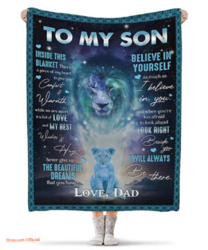 gift for son blanket to my son inside there is a piece of my heart - Super King - Ettee