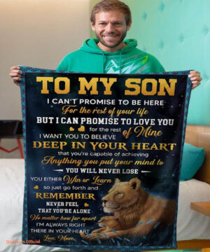 gift for son blanket lion im always right there in your heart love - Super King - Ettee