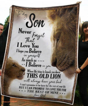 gift for son blanket to my son lion king believe in yourself - Super King - Ettee