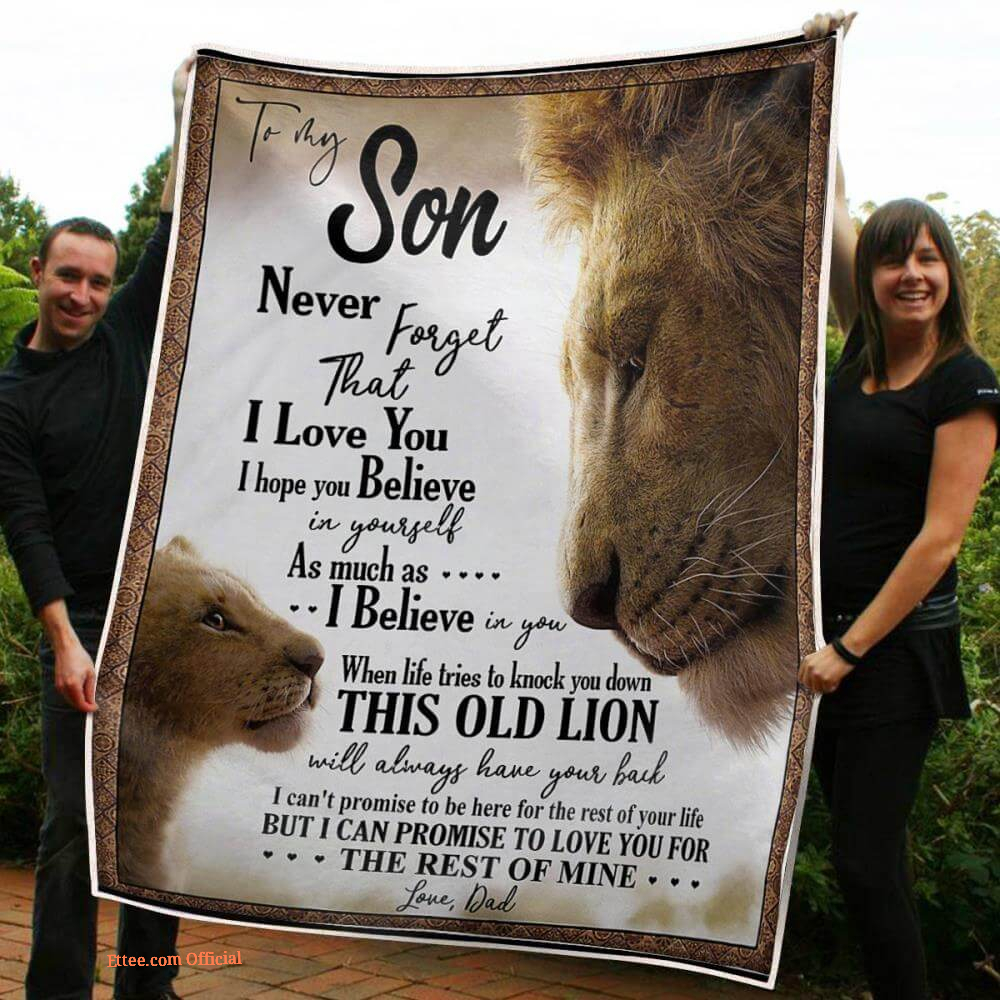 gift for son blanket lion im always right there in your heart love - Ettee - always right there in your heart