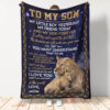 gift for son blanket to my son lion my little boy yesterday my friend - Super King - Ettee