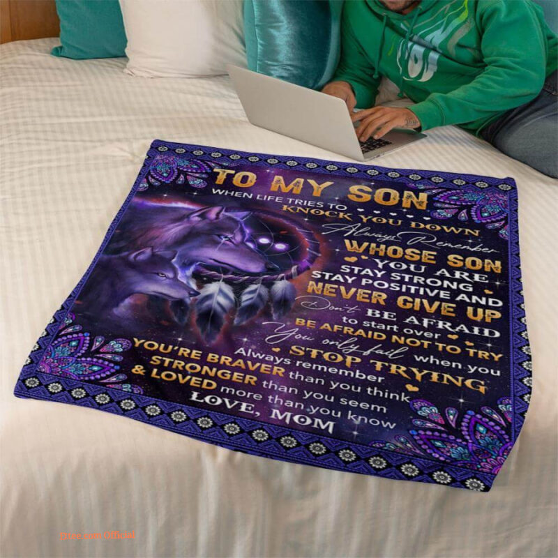 gift for son blanket to my son you will always be my little boy - Super King - Ettee