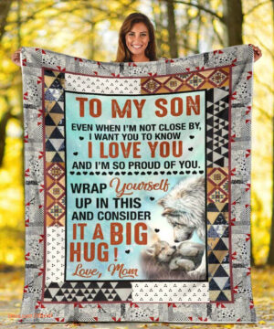 gift for son blanket wolf to my son even i want you to know i love you - Super King - Ettee