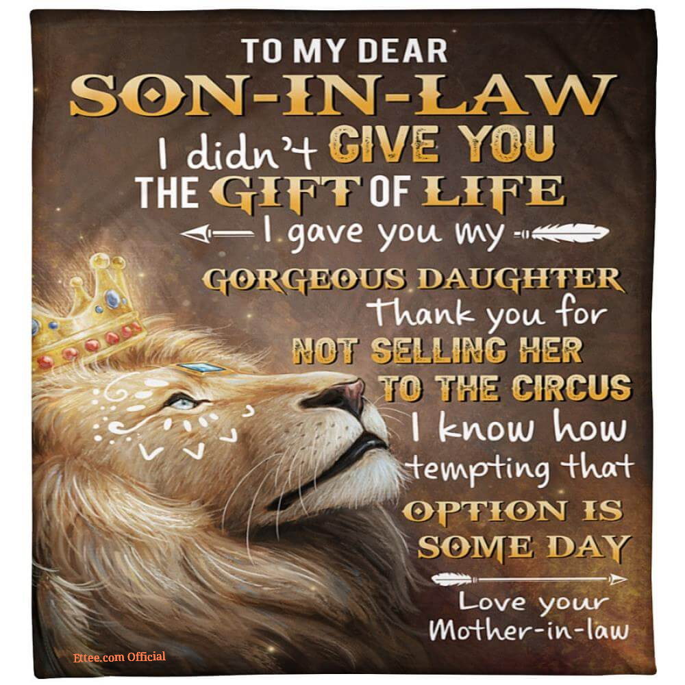 gift blanket lion to my son i hope you know what you mean to me love - Ettee - gift blanket