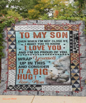 to my son blanket wrap yourself up in this and consider it a big hug - Super King - Ettee