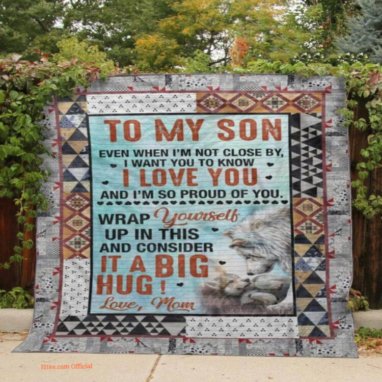 to my son blanket wrap yourself up in this and consider it a big hug - Super King - Ettee