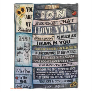 to my son fleece blanket you are my sunshie - Super King - Ettee