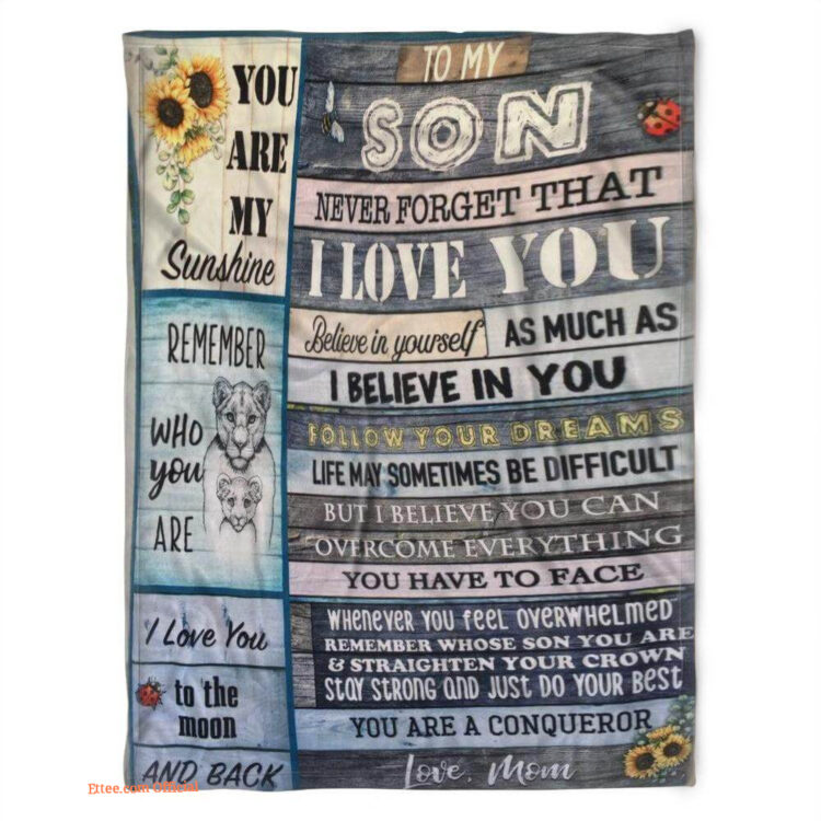 to my son fleece blanket you are my sunshie - Super King - Ettee