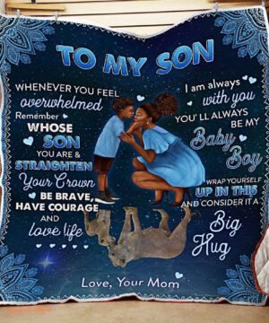 to my son fleece blanket youll always be my baby boy - Super King - Ettee