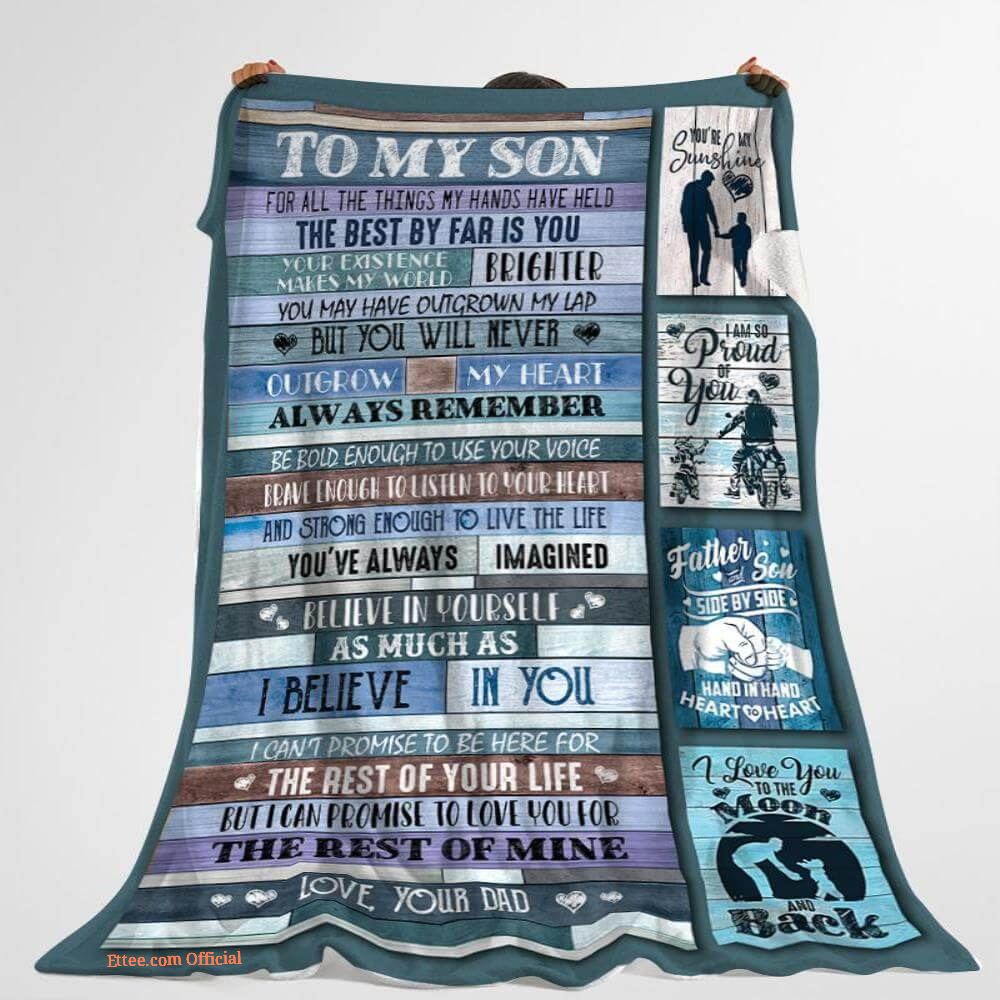 air mail from dad to son fleece blanket - Ettee - Air Mail