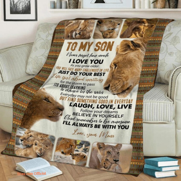 to my son remember to be awesome fleece blanket - Super King - Ettee