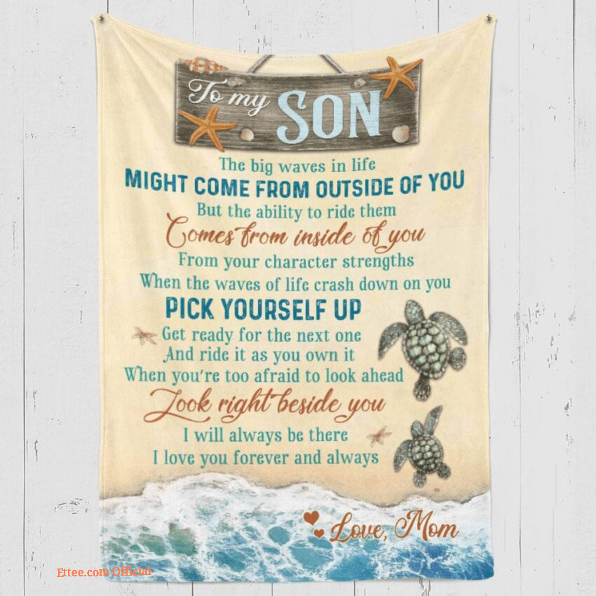 to my son stay strong be confident fleece blanket - Ettee - be confident