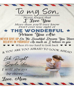 to my son the wonderful person you are fleece blanket - Super King - Ettee