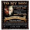 to my son to know you down wolf quilt blanket - Super King - Ettee